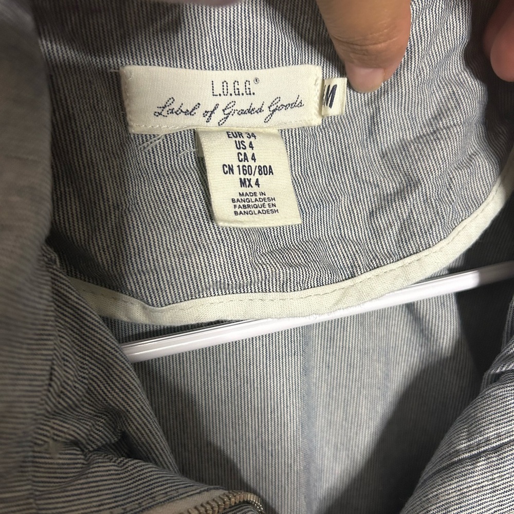 Label of Graded Goods by H&M Women’s Utility Jacket Casual Fit Size 4 Cotton - Picture 4 of 10